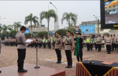 Kapolres Dumai Pimpin Sertijab Kasat Lantas dan Lepas Lima Personel Purnabakti