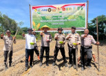 Dukung Ketahanan Pangan Nasional, Polsek Bukit Kapur Tanam Jagung di Lahan 0,5 Hektar