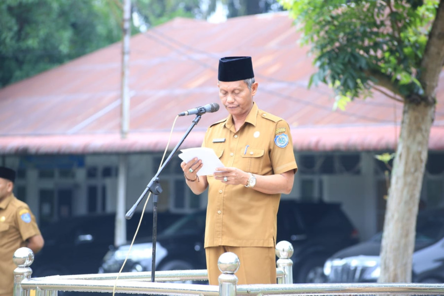Upacara Apel Gabungan, Ini Pesan Bupati Labuhanbatu Kepada OPD Terkait Ranperda