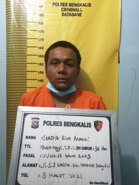 Ops Satnarkoba Polres Bengkalis Tangkap Satu Pria, 2,8 gram Sabu Disita