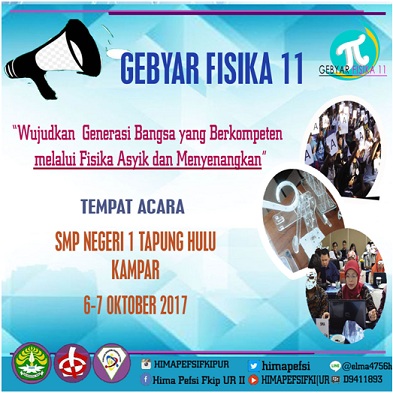 Ayo Pecinta Fisika, Pastikan Kamu Ikut Andil dalam Acara Gebyar Fisika UR