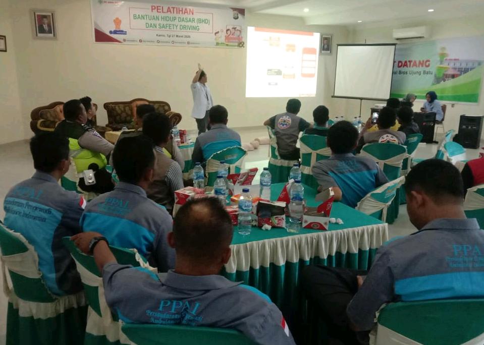 Puluhan Anggota PPAI DPD Rohul Ikutin Pelatihan BHD dan Safety Driving
