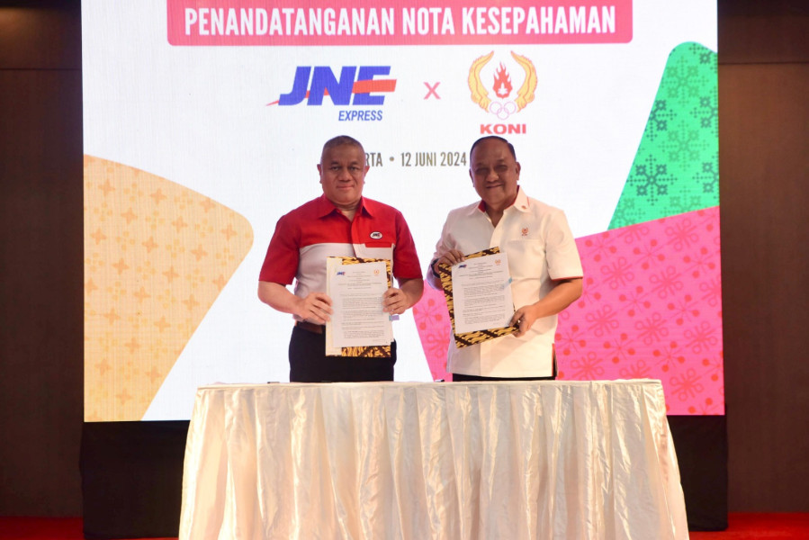 JNE dan KONI Menandatangani Nota Kesepahaman untuk Pengembangan Olahraga Nasional