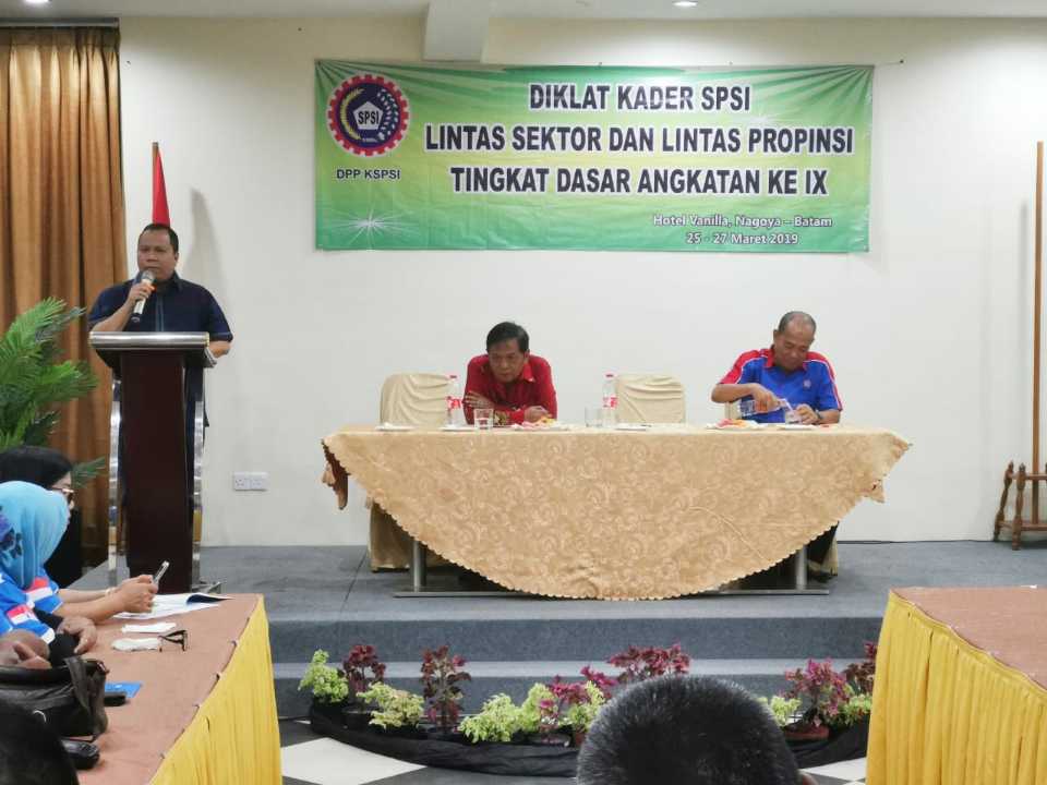 Dihadiri Bupati Meranti, SPSI Gelar Diklat Dasar Kader Lintas Sektoral dan Lintas Provinsi