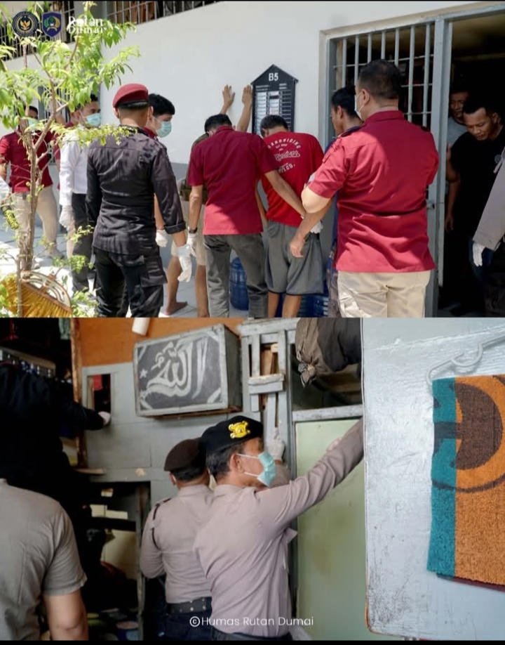 Razia Kamar Hunian Digelar, Rutan Dumai Pastikan Lingkungan Bersih dari Halinar