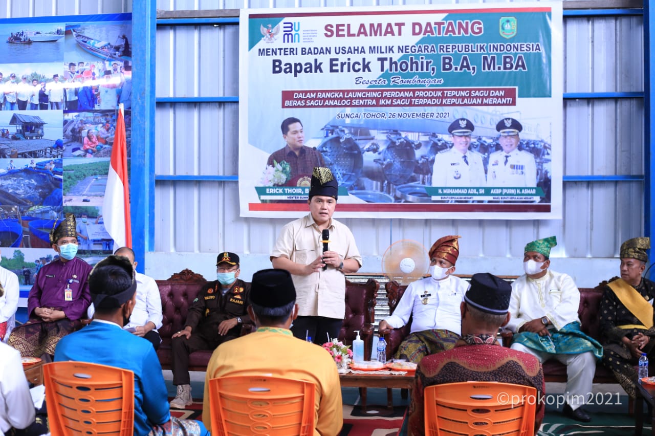 Menteri BUMN Erick Thohir Kunjungan Kerja ke Kabupaten Kepulauan Meranti