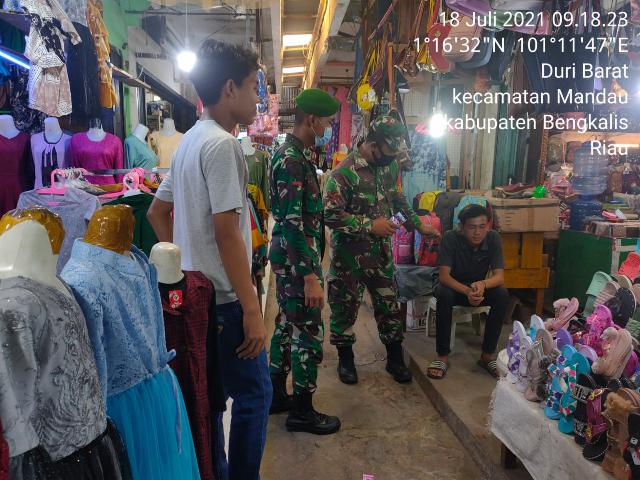 Jelang Idul Adha TNI Koramil 04/Mandau Imbau Warga Tetap Jaga Kesehatan Sesuai Prokes C-19