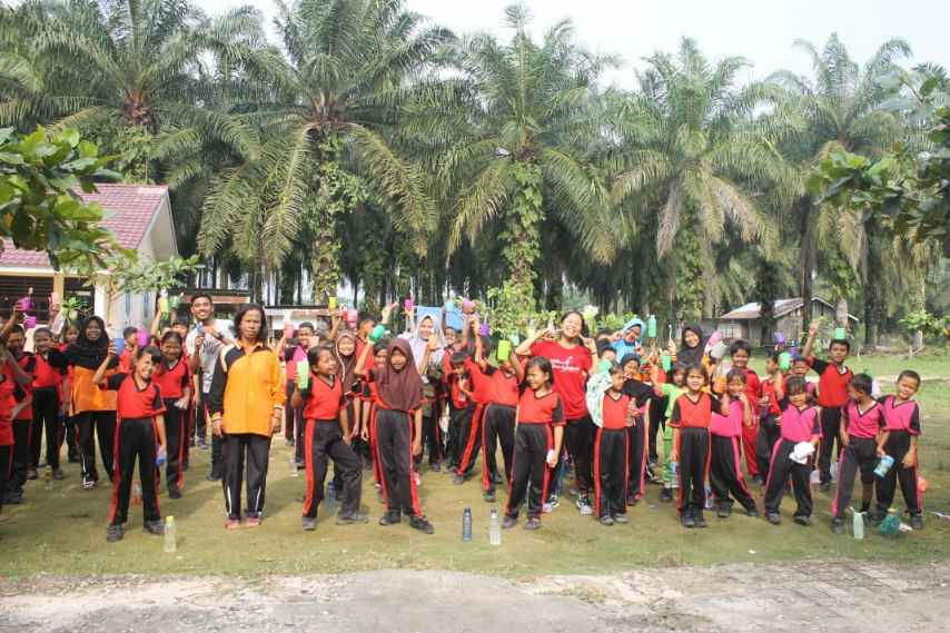 Mahasiswa Kukerta  UNRI adakan 4G dan BCT di SDN 043 Simpang Murini