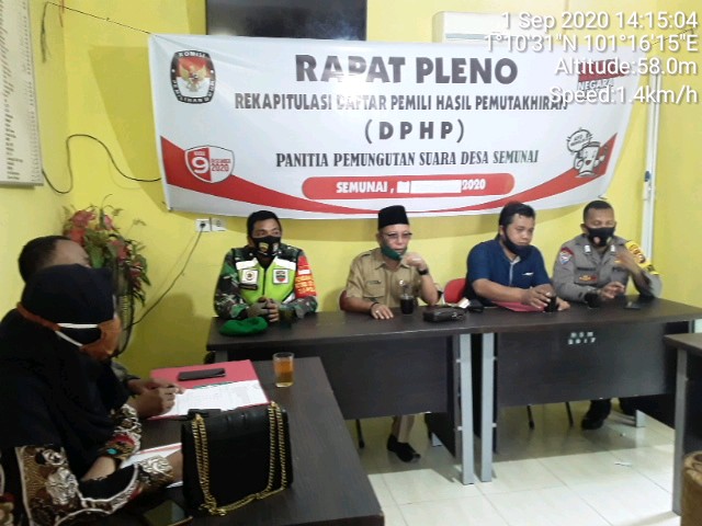 TNI Koramil 04/Mandau Hadiri Rapat Pleno Desa Semunai Pinggir