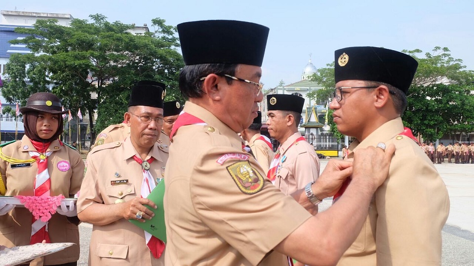 Bupati Inhil Pimpin Apel Peringatan HUT Pramuka ke-56