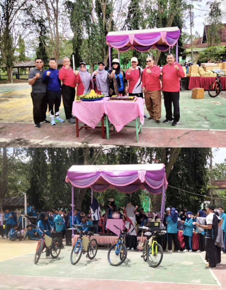 Meriahkan Rangkaian HUT ke-46 SMA Negeri 2 Dumai Gelar Jalan Santai.