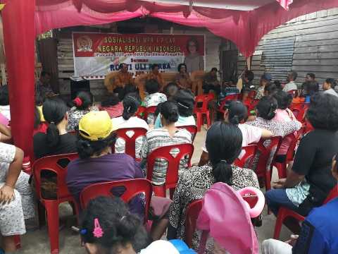 Rosti Uli Purba Sosialisasikan 4 Pilar MPR ke Warga Rintis Pekanbaru