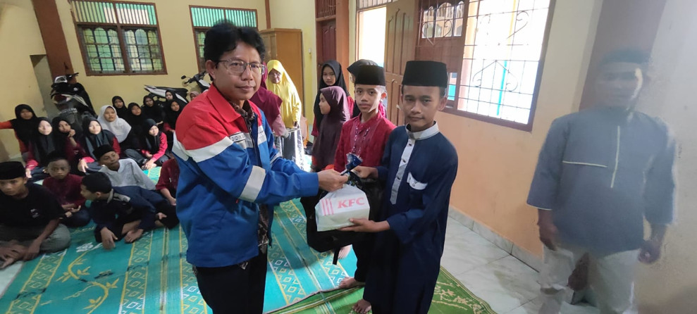 Program Rabu Ceria Berlanjut, PT KPI RU Dumai Santuni Anak Yatim di 2 Panti Asuhan.