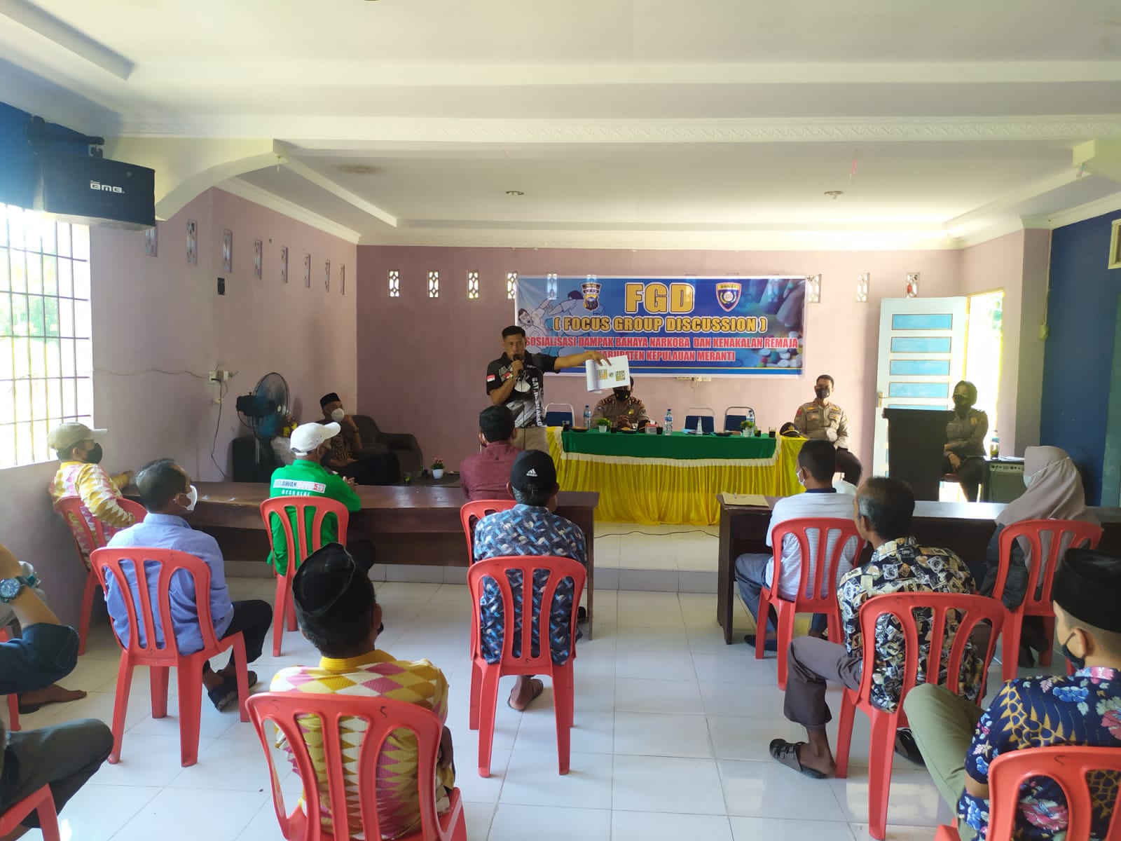 Polres Meranti Gelar FGD Bahaya Narkoba dan Kenakalan Remaja Di Desa Alai