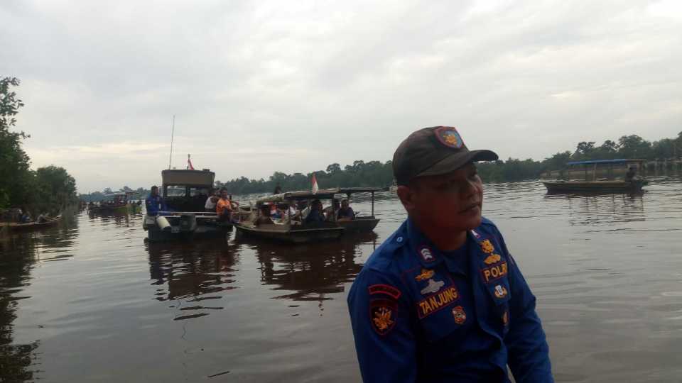 Polair Polres Siak & BPBD Akhirnya Temukan Korban Tenggelam Sungai Siak