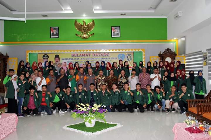 KKN di Labuhanbatu, Mahasiswa USU Di Terima Dan Lepas Sekda Ahmad Muflih