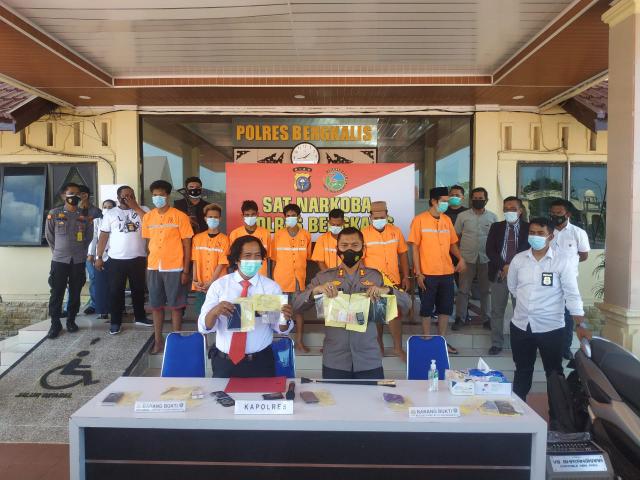 Polres Bengkalis Tangkap 7 Tersangka Pemakai Shabu di 2 Kecamatan