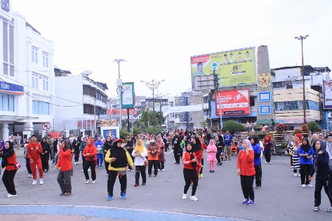 Wabup Labuhanbatu Ikuti Senam Sehat di Car Free Day