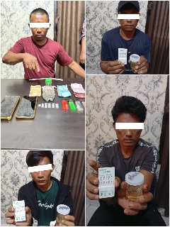 Polisi Amankan Empat Pelaku Serta Sabu Dengan Berat 1,13 Gram