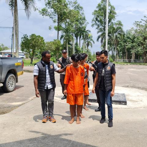 Jelang Pemilu 2024, Lima Pelaku Pencurian Kotak Amal Masjid Berhasil Diamankan Resmob Polsek Mandau