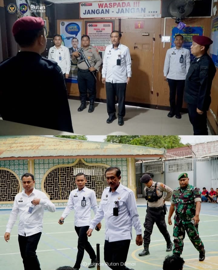 Tingkatkan Kualitas Layanan, Kakanwil Ditjenpas Riau Lakukan Kunjungan ke Rutan Dumai