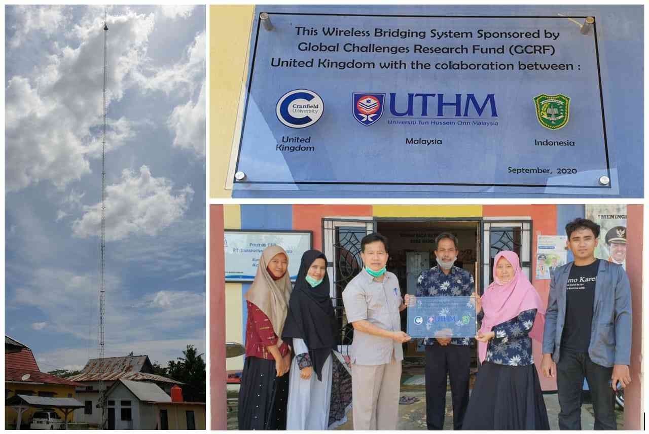 UIR Bersama UTHM Malaysia dan University Inggris Bantu Internet untuk Desa Mandiangin Siak