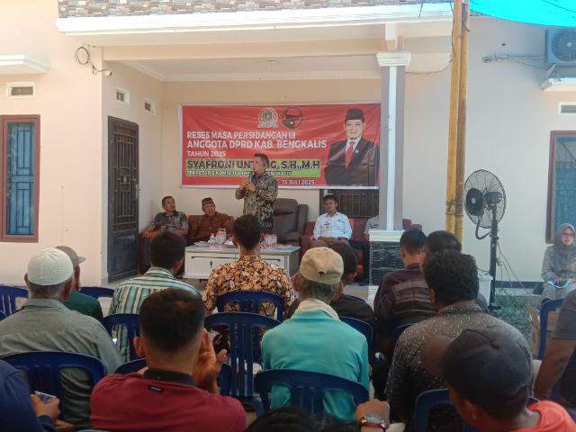 Gelar Reses Tahap Tiga, Anggota DPRD Bengkalis Syafroni Untung Sambut Aspirasi Masyarakat Tegar