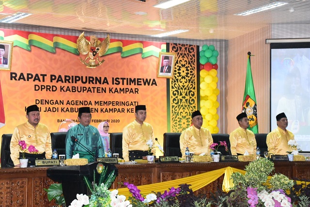 Paripurna Hari Jadi Kampar Ke-70, Enam Misi Pembangunan Kabupaten Kampar