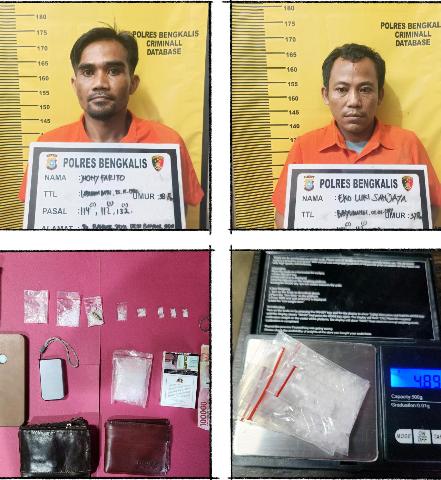 Lagi lagi Satresnarkoba Ringkus Kurir & Pengedar Narkoba Jenis Sabu di Siak Kecil