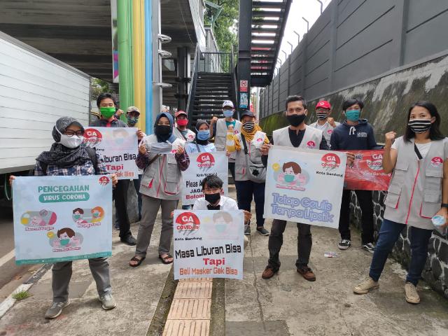 Gerakan Anti Covid-19 Bandung Gelar Sosialisasi 3 M di Tiga Titik