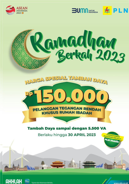 Promo Ramadhan Berkah, PLN Beri Diskon Tambah Daya Rumah Ibadah Hanya 150 Ribu