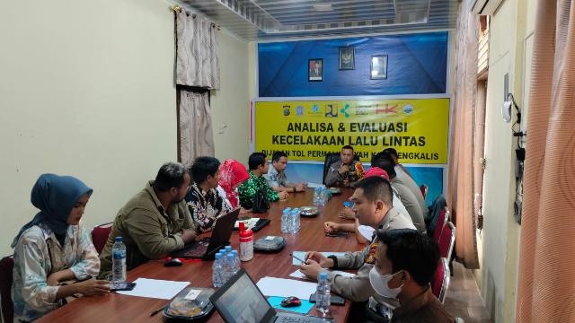 Satlantas Polres Bengkalis Giat Anev Laka Lantas di Tol Permai, Ini Sasarannya