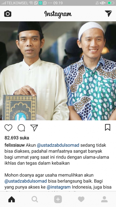 Media Dakwah Dunia Maya Ustaz Abdul Somad  Di-Banned