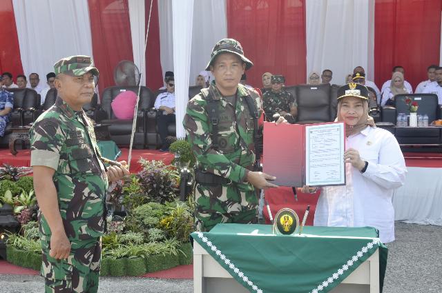 Korem 031/Wira Bima Pimpin Upacara Penutupan TMMD ke-124 di Wilayah Kodim 0303/Bengkalis