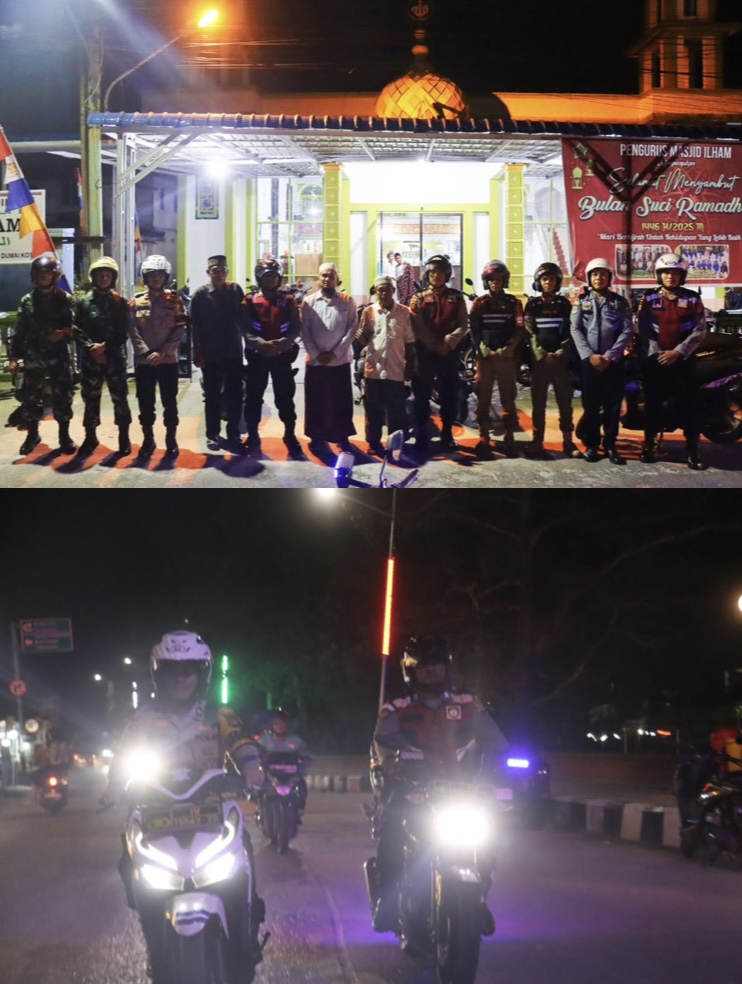 Polres Dumai bersama TNI dan Pemerintah Kota Dumai Gelar Patroli Sinergitas Tiga Pilar.