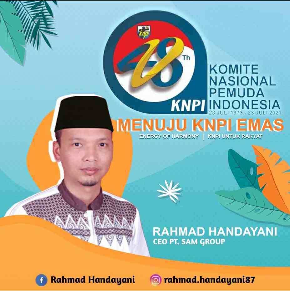 HUT KNPI ke-48, Rahmad Handayani:  Saatnya Pemuda Bersatu untuk Rakyat