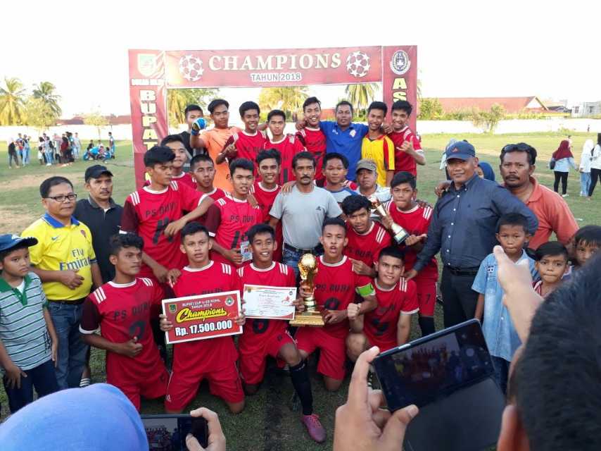 Libas PS Bagan Sinembah di Final, PS Duri Juara Piala Bupati Rohil U-19