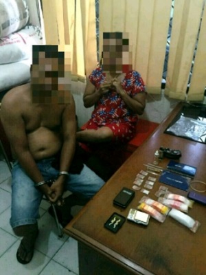 Simpan 9 Bungkus Sabu, Pasutri Ini Diangkut Ke Mapolresta Pekanbaru