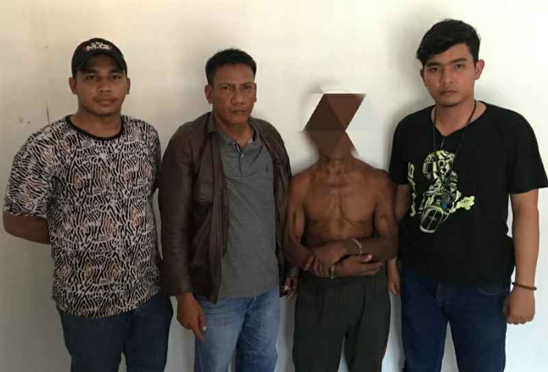 Mencabuli bocah di bawah umur, Pria usia 68 tahun di giring ke Mapolsek Merbau
