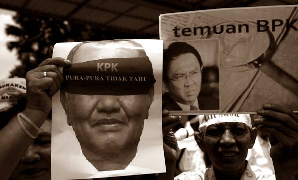 Aliansi Masyarakat Jakarta Utara Demo Ahok di Gedung  KPK