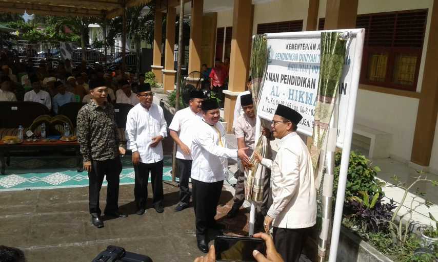 Bupati Bengkalis Hadiri Isra Mi'raj Sekaligus Resmikan Gedung Baru PDTA Dan TPA