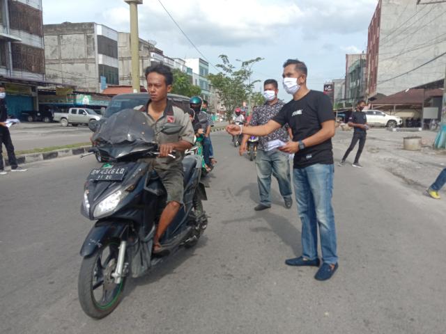 PPMR Berserta Jajaran Berbagi Masker Dibeberapa Titik Wilayah Duri