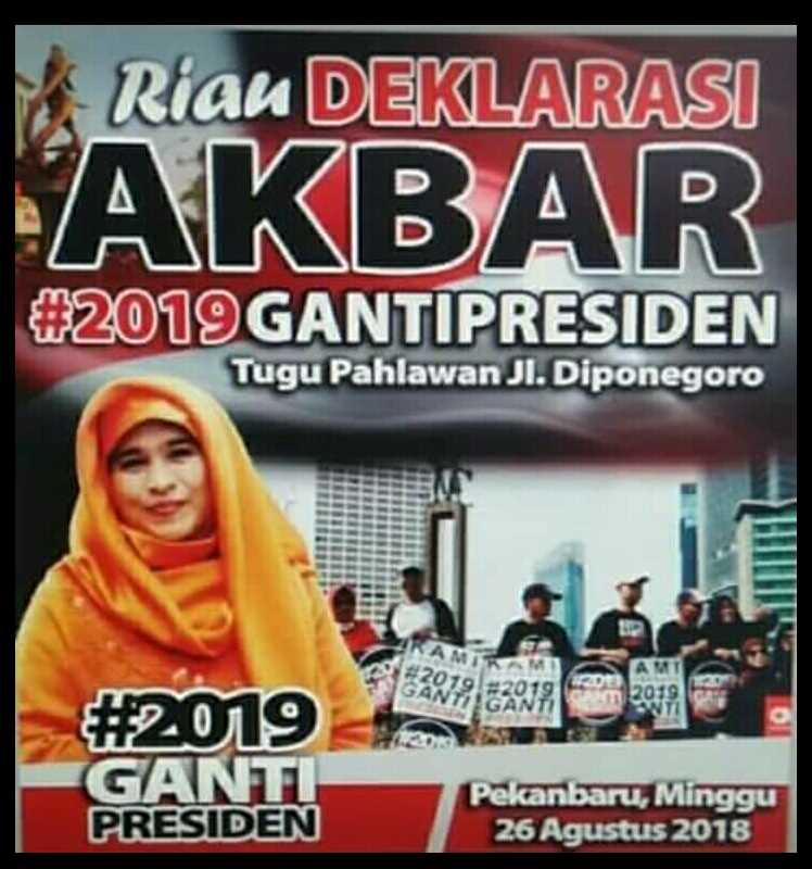 Minggu ini, 20ribu Masyarakat Riau  siap Turun Kejalan Deklarasi #2019 Ganti Presiden