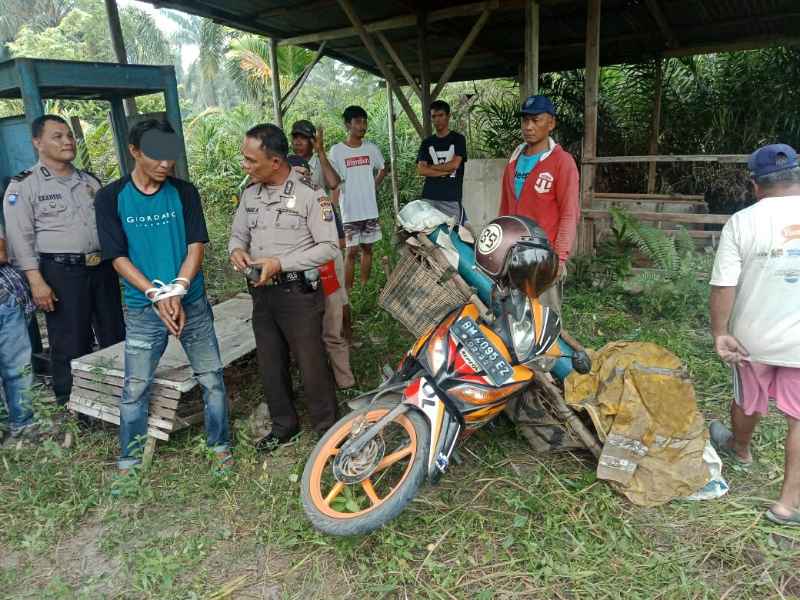 Polsek Mandau Ciduk Pria Pencuri Mesin Press