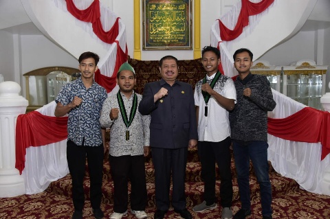 HMI Silaturahmi Dan Bahas Latihan Kader Nasional Dengan Bupati Bengkalis