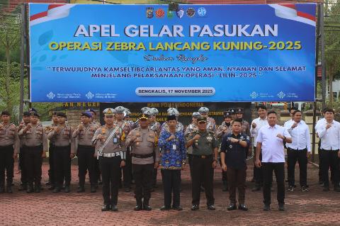 Polres Bengkalis Gelar Apel Zebra Lancang Kuning, Himbau Masyarakat Tertib Berlalu Lintas