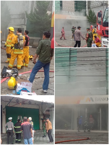 Bank Mega Cabang Duri Terbakar, Kepulan Asap Tebal Mengepung Gedung