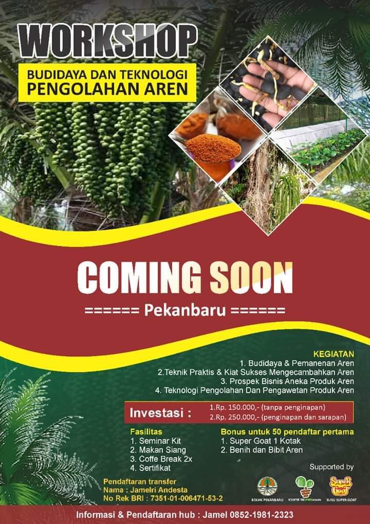 Mau Investasi Aman, Ayo Ikuti Pelatihan Budidaya Aren !