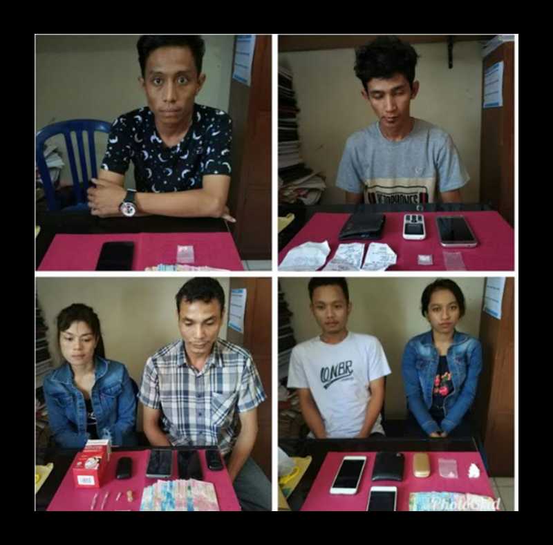 Polres Kampar Ringkus 6 Orang Kurir Narkoba, Sabu dan Ekstasi Disita