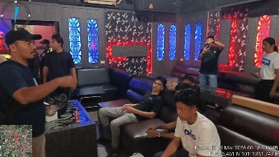 Team Gabungan Polsek Mandau Razia THM, 7 Orang Positif Saat Terjaring Razia